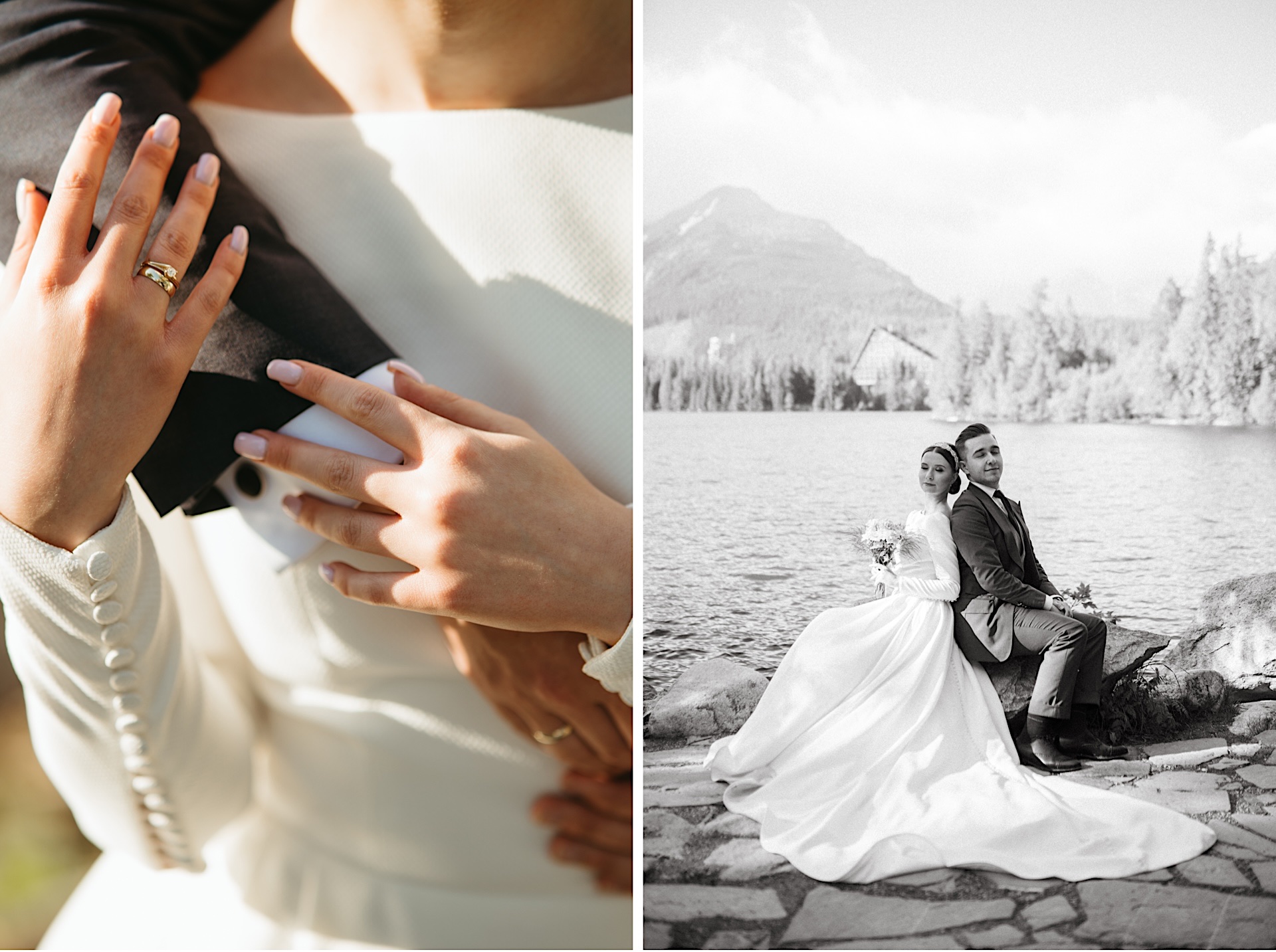 sesja ślubna w górach, fotograf nowy sącz, manuka creatives, szczyrbskie jezioro